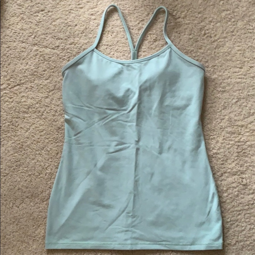 Lululemon mint tank top with built in padded bra.